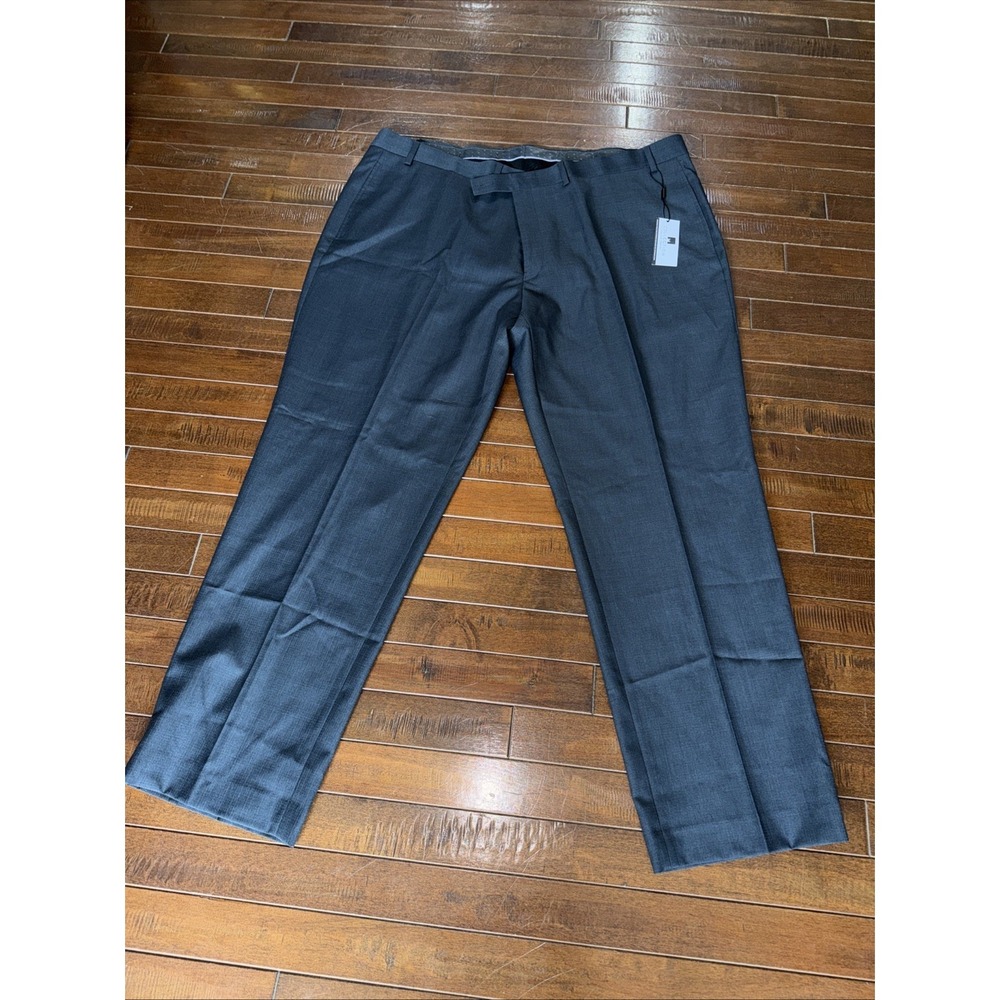 Collection By Michael Strahan Tech Pants Mens 44x30 Black Modern Fit Flat Front